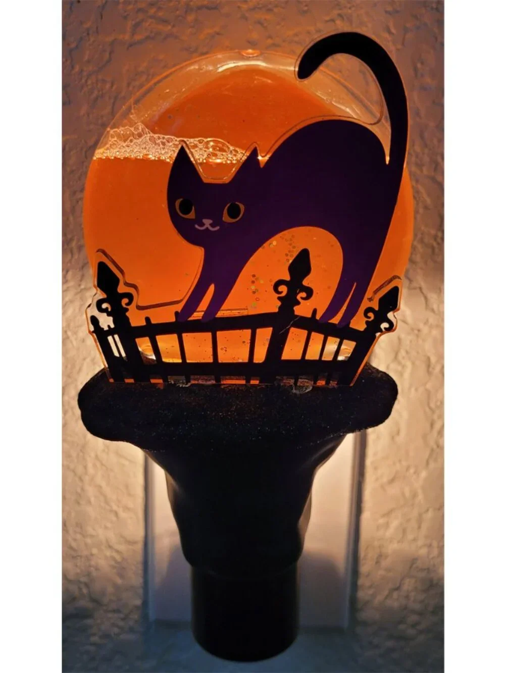 Halloween Midnight Market Cat Plug In Night Light NWT
